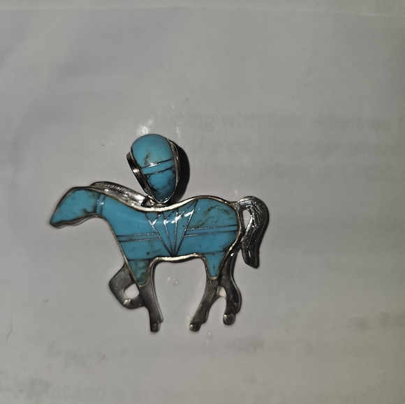 Turquoise 🐎 Horse Pendant. - Picture 5 of 5